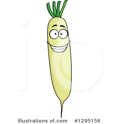 Daikon Radish Clipart #1295156 by Vector Tradition SM