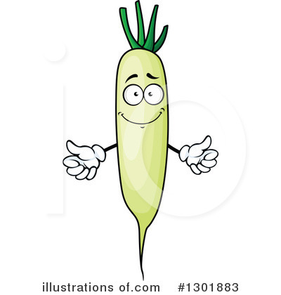 Royalty-Free (RF) Daikon Radish Clipart Illustration by Vector Tradition SM - Stock Sample #1301883