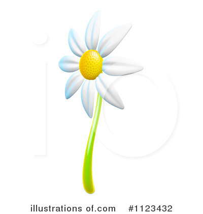 Royalty-Free (RF) Daisy Clipart Illustration by Leo Blanchette - Stock Sample #1123432