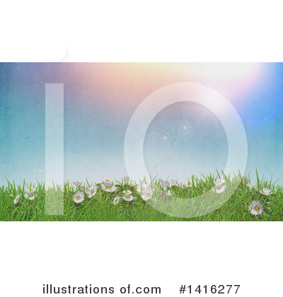 Royalty-Free (RF) Daisy Clipart Illustration by KJ Pargeter - Stock Sample #1416277