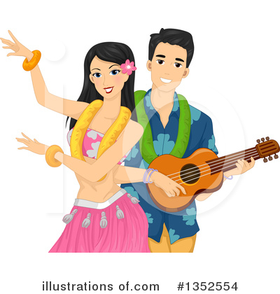 Hula Dancer Clipart #1352554 by BNP Design Studio