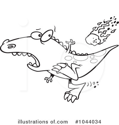 Royalty-Free (RF) Dinosaur Clipart Illustration by toonaday - Stock Sample #1044034