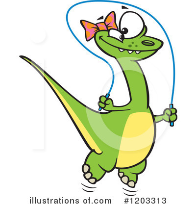 Royalty-Free (RF) Dinosaur Clipart Illustration by toonaday - Stock Sample #1203313