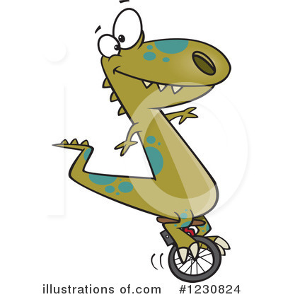 Royalty-Free (RF) Dinosaur Clipart Illustration by toonaday - Stock Sample #1230824