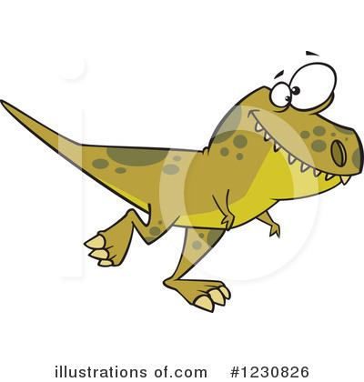 Royalty-Free (RF) Dinosaur Clipart Illustration by toonaday - Stock Sample #1230826