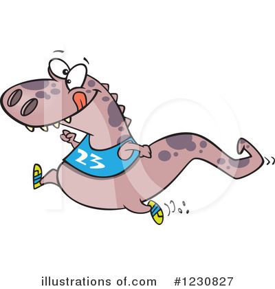 Royalty-Free (RF) Dinosaur Clipart Illustration by toonaday - Stock Sample #1230827