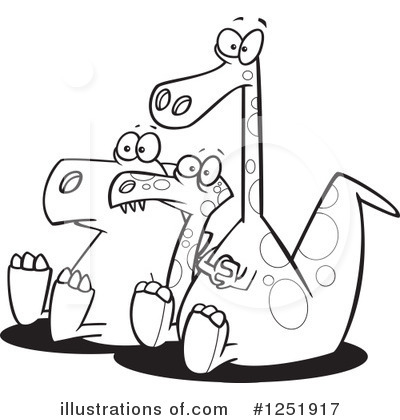 Royalty-Free (RF) Dinosaur Clipart Illustration by toonaday - Stock Sample #1251917