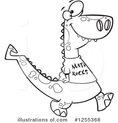 Royalty-Free (RF) Dinosaur Clipart Illustration by toonaday - Stock Sample #1255368