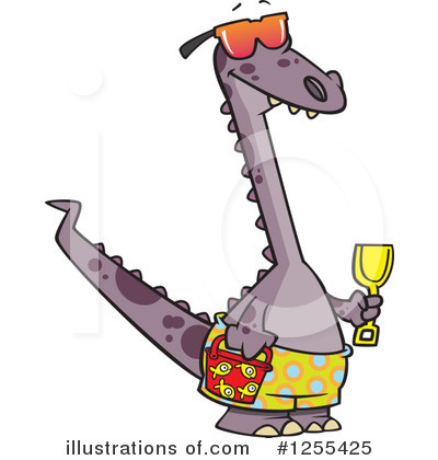 Royalty-Free (RF) Dinosaur Clipart Illustration by toonaday - Stock Sample #1255425