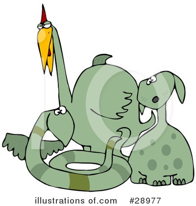 Royalty-Free (RF) Dinosaurs Clipart Illustration by djart - Stock Sample #28977