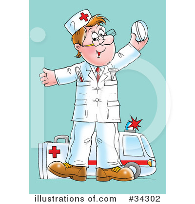 Royalty-Free (RF) Doctor Clipart Illustration by Alex Bannykh - Stock Sample #34302