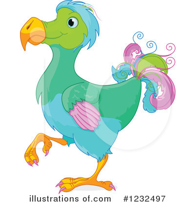 Royalty-Free (RF) Dodo Clipart Illustration by Pushkin - Stock Sample #1232497