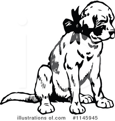 Royalty-Free (RF) Dog Clipart Illustration by Prawny Vintage - Stock Sample #1145945