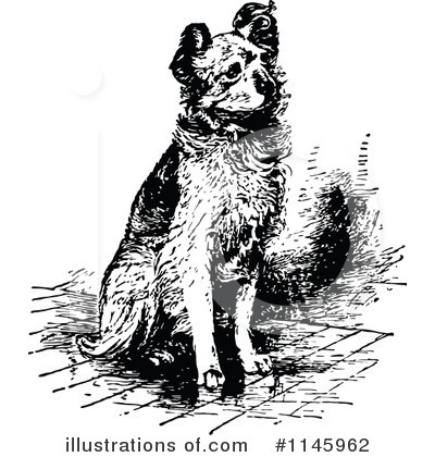 Royalty-Free (RF) Dog Clipart Illustration by Prawny Vintage - Stock Sample #1145962