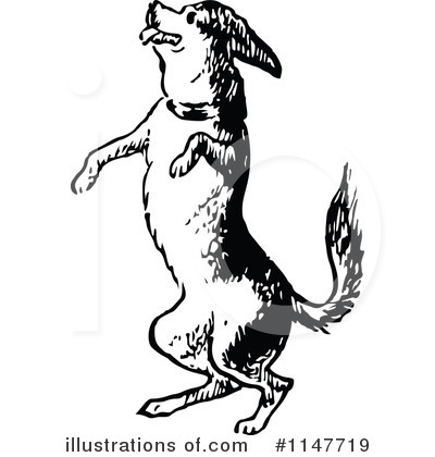 Royalty-Free (RF) Dog Clipart Illustration by Prawny Vintage - Stock Sample #1147719