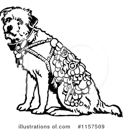 Royalty-Free (RF) Dog Clipart Illustration by Prawny Vintage - Stock Sample #1157509