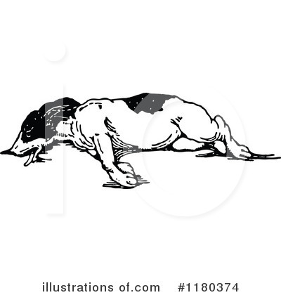 Royalty-Free (RF) Dog Clipart Illustration by Prawny Vintage - Stock Sample #1180374