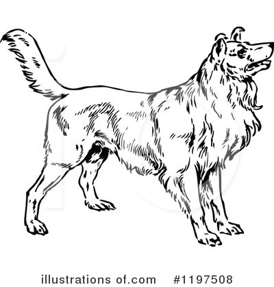 Royalty-Free (RF) Dog Clipart Illustration by Prawny Vintage - Stock Sample #1197508