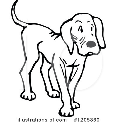 Royalty-Free (RF) Dog Clipart Illustration by Prawny Vintage - Stock Sample #1205360