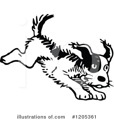 Royalty-Free (RF) Dog Clipart Illustration by Prawny Vintage - Stock Sample #1205361