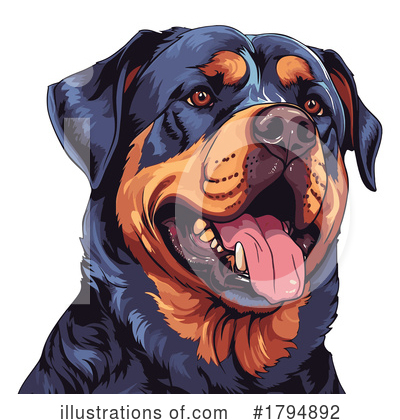 Rottweiler Clipart #1794892 by stockillustrations