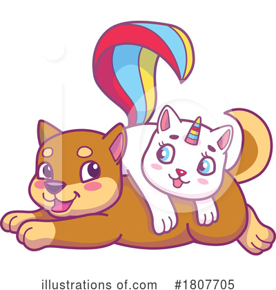 Unicorn Cat Clipart #1807705 by Vector Tradition SM