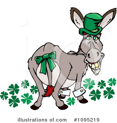 Royalty-Free (RF) Donkey Clipart Illustration by Dennis Holmes Designs - Stock Sample #1095219