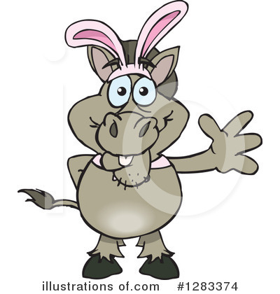 Royalty-Free (RF) Donkey Clipart Illustration by Dennis Holmes Designs - Stock Sample #1283374