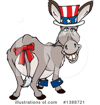 Royalty-Free (RF) Donkey Clipart Illustration by Dennis Holmes Designs - Stock Sample #1388721