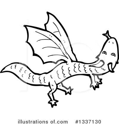 Royalty-Free (RF) Dragon Clipart Illustration by lineartestpilot - Stock Sample #1337130