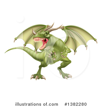 Royalty-Free (RF) Dragon Clipart Illustration by AtStockIllustration - Stock Sample #1382280