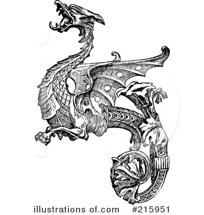 Royalty-Free (RF) Dragon Clipart Illustration by BestVector - Stock Sample #215951