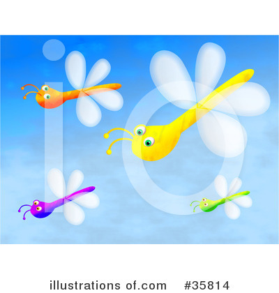 Royalty-Free (RF) Dragonfly Clipart Illustration by Prawny - Stock Sample #35814