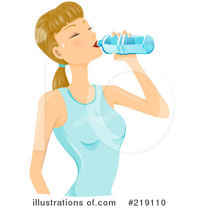 Royalty-Free (RF) Drinking Water Clipart Illustration by BNP Design Studio - Stock Sample #219110