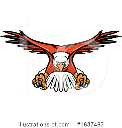 Royalty-Free (RF) Eagle Clipart Illustration by patrimonio - Stock Sample #1637463