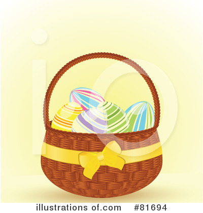 Royalty-Free (RF) Easter Basket Clipart Illustration by elaineitalia - Stock Sample #81694