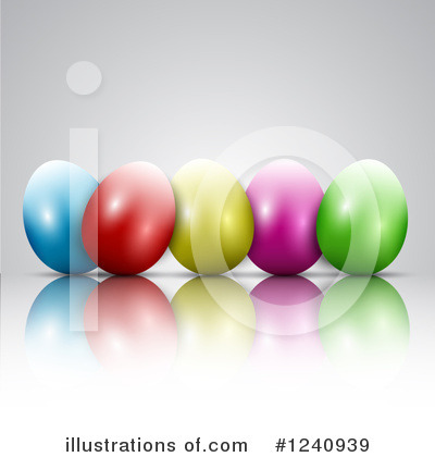 Easter Eggs Clipart #1240939 by KJ Pargeter