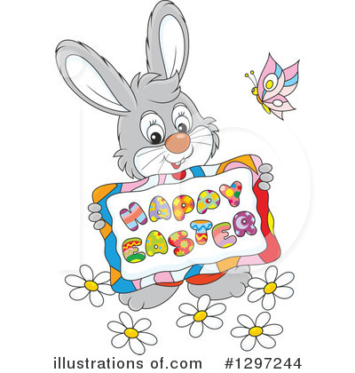 Easter Bunny Clipart #1297244 by Alex Bannykh