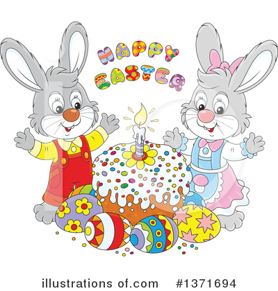 Easter Bunny Clipart #1371694 by Alex Bannykh
