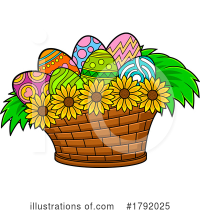 Easter Basket Clipart #1792025 by Hit Toon