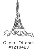 Eiffel Tower Clipart #1218428 by Vector Tradition SM