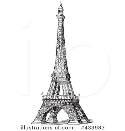 Royalty-Free (RF) Eiffel Tower Clipart Illustration by BestVector - Stock Sample #433983