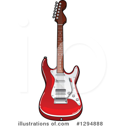 Royalty-Free (RF) Electric Guitar Clipart Illustration by Vector Tradition SM - Stock Sample #1294888