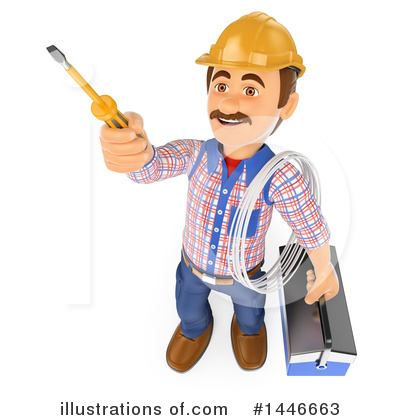 Electrician Clipart #439804 - Illustration by toonaday