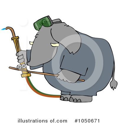 Royalty-Free (RF) Elephant Clipart Illustration by djart - Stock Sample #1050671