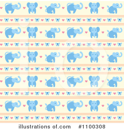 Elephant Clipart #1100308 by Cherie Reve