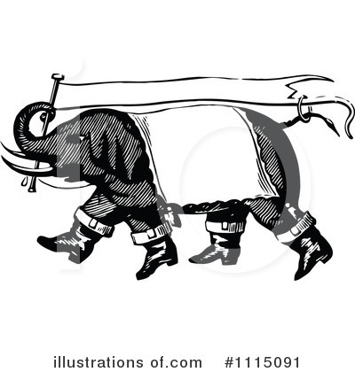Elephant Clipart #1115091 by Prawny Vintage