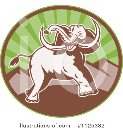 Royalty-Free (RF) Elephant Clipart Illustration by patrimonio - Stock Sample #1125332
