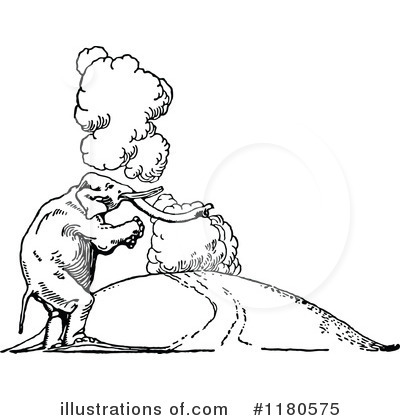 Royalty-Free (RF) Elephant Clipart Illustration by Prawny Vintage - Stock Sample #1180575