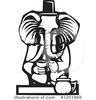 Royalty-Free (RF) Elephant Clipart Illustration by xunantunich - Stock Sample #1251860
